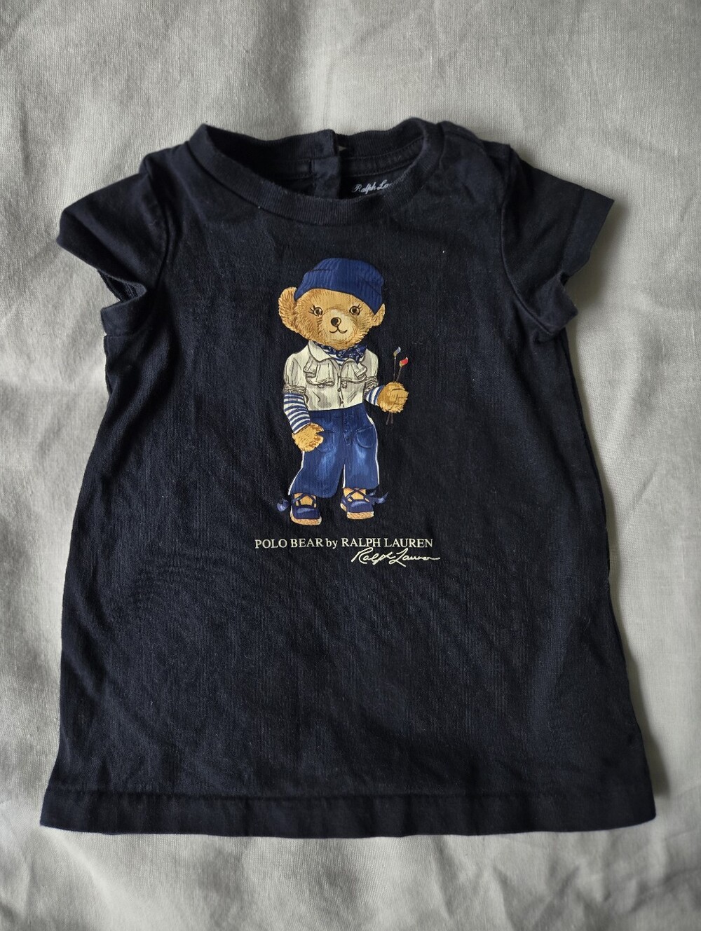 Ralph Lauren Navy Polo Bear Dress | Baby Girls 3M